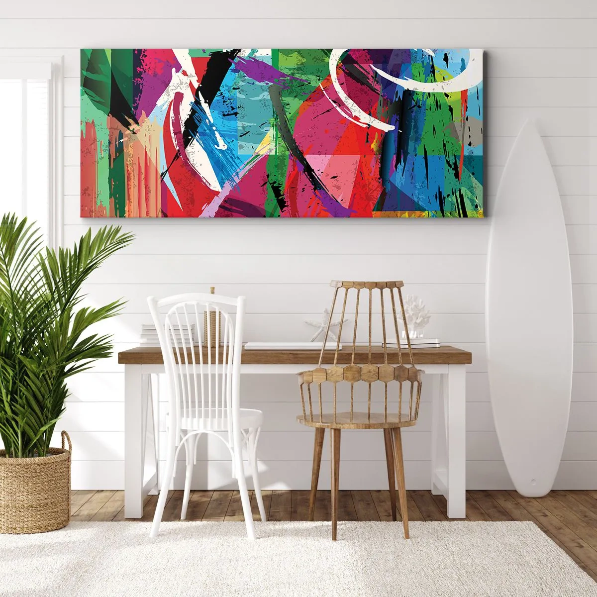 Quadro em tela - Rápido, vivo e animado - 140x50 cm