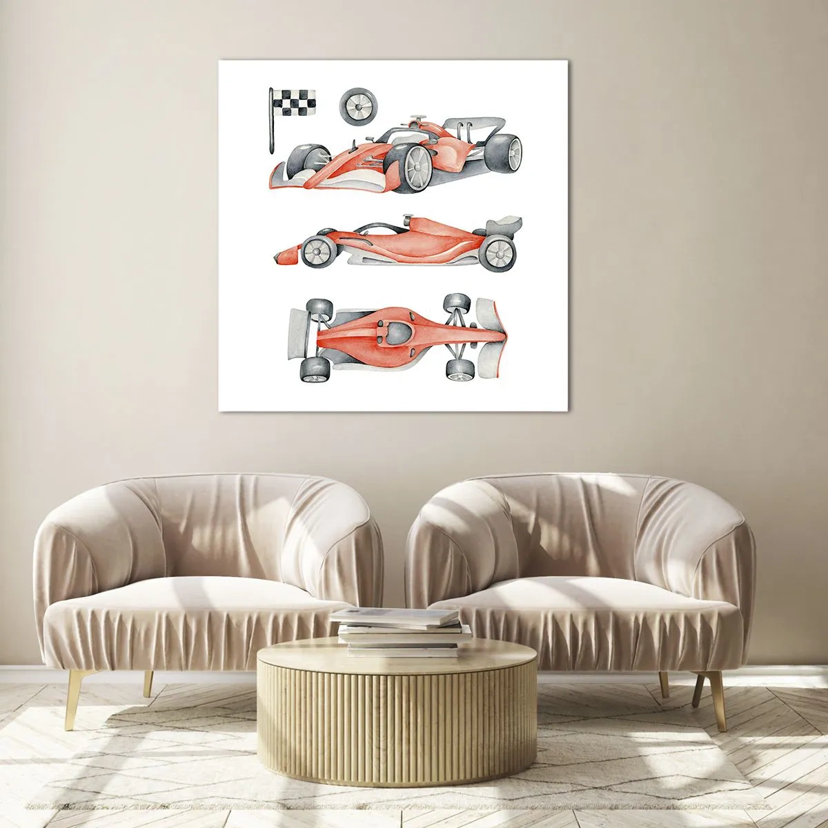 Quadro em vidro - Persiga seu sonho - 60x60 cm