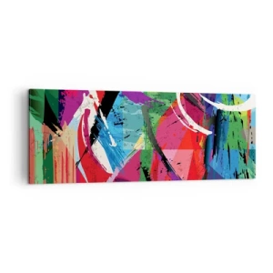 Quadro em tela - Rápido, vivo e animado - 140x50 cm