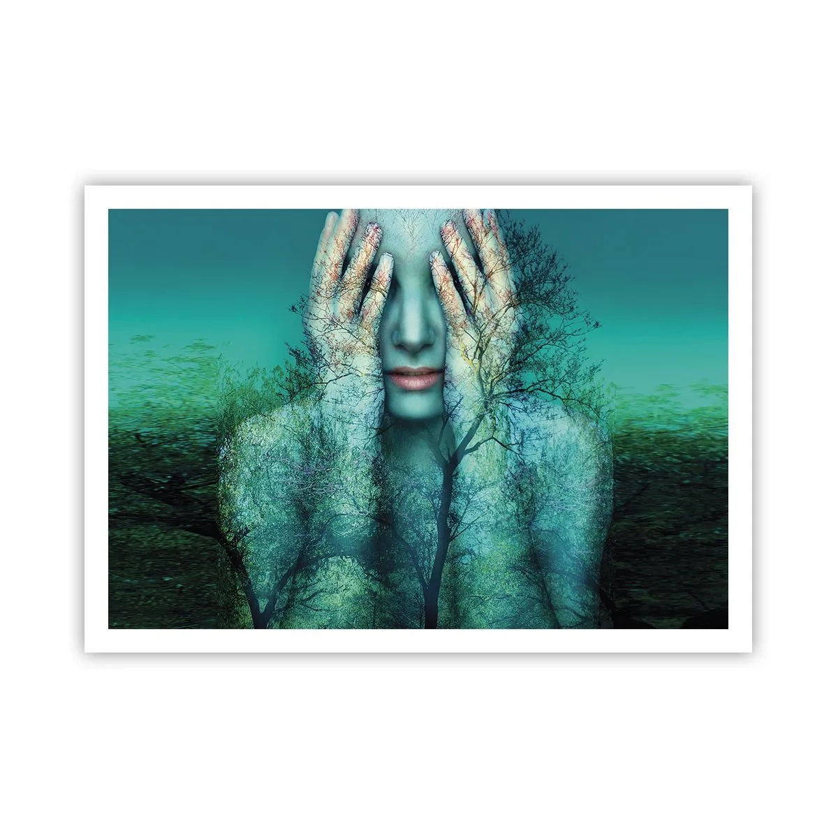 Pôster - Imersa em azul - 100x70 cm