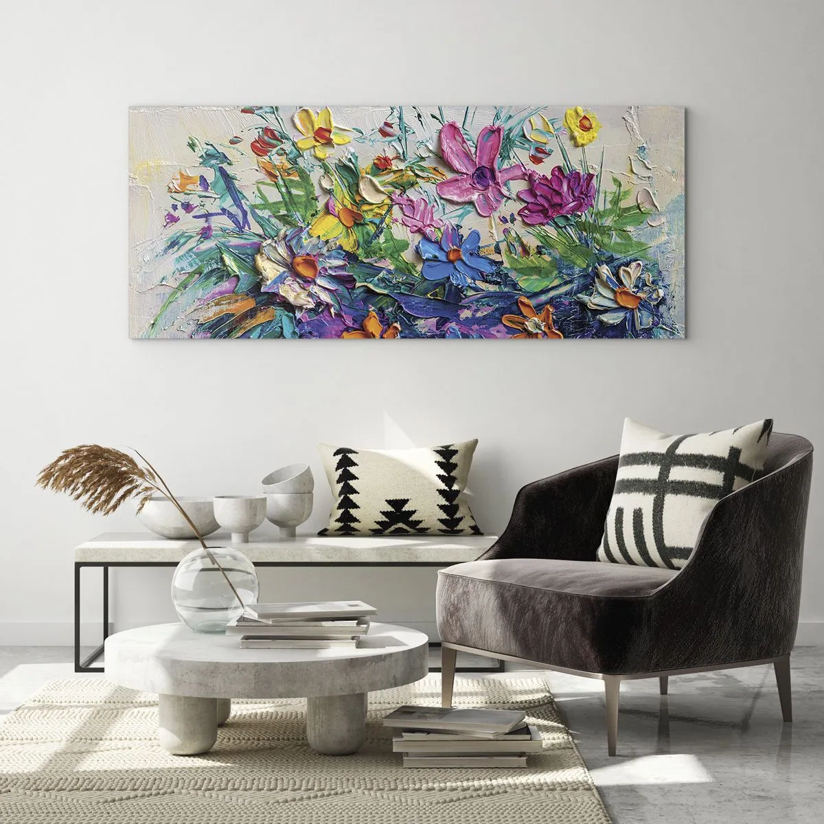 Quadro em vidro - Não é de todo natureza morta - 100x40 cm