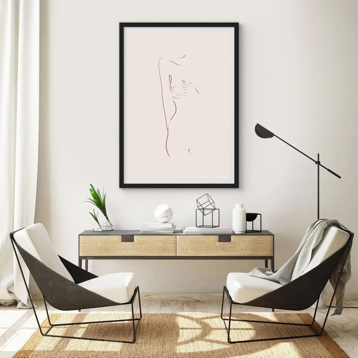 Pôster com moldura preta - A forma do desejo - 61x91 cm