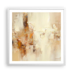 Pôster em moldura branca - Alma de âmbar - 60x60 cm
