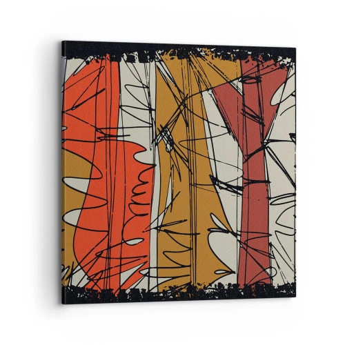 Quadro em tela - Composição espontânea - 70x70 cm