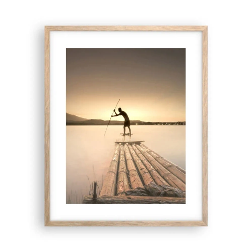 Pôster com moldura de carvalho claro - Antes de descansar - 40x50 cm