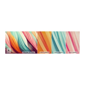 Amostra de papel de parede Premium Canvas - Tecido arco-íris - Pastel, Linhas, Abstração - 100x30 cm