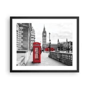 Pôster com moldura preta - Sem dúvida, Londres - 50x40 cm