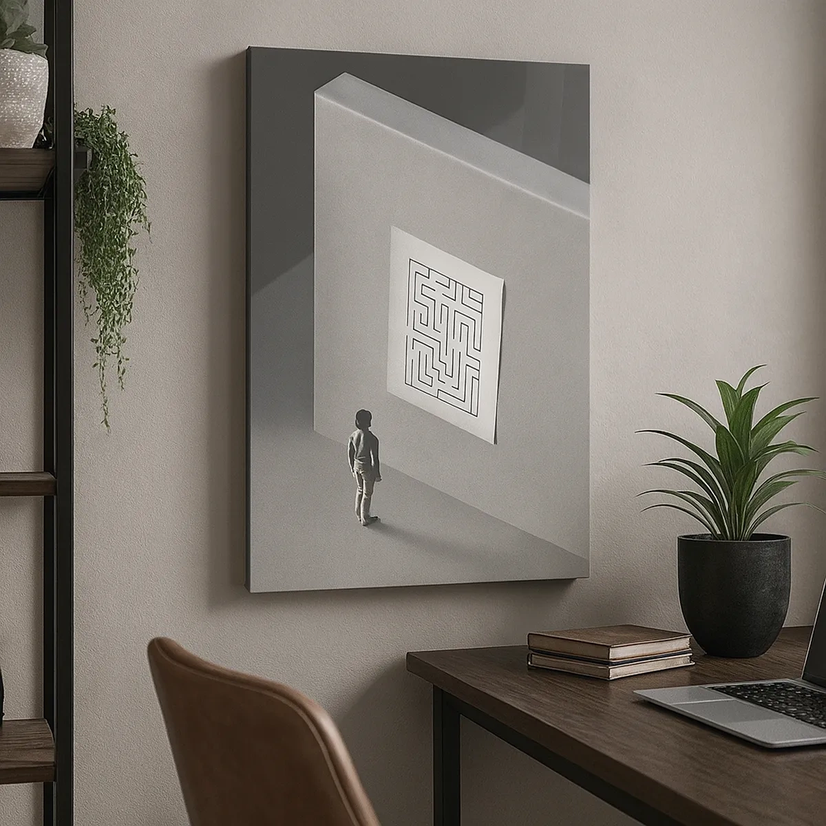 Quadro em tela - Mas onde estou? - 50x70 cm