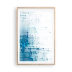 Pôster com moldura de carvalho claro - Como o espaço ficou - 61x91 cm