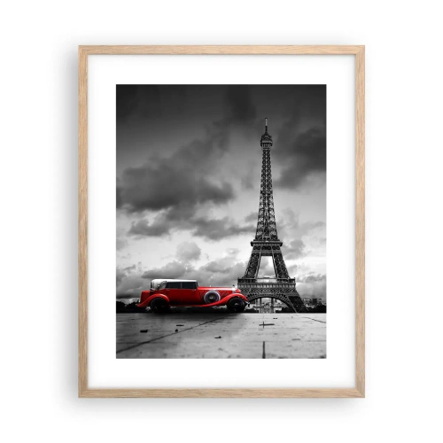Pôster com moldura de carvalho claro - Não há muito tempo atrás em Paris - 40x50 cm