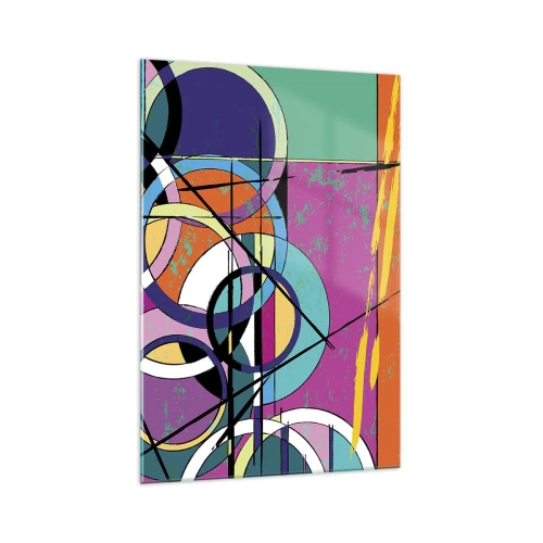 Quadro em vidro - Círculo entre círculos - 70x100 cm