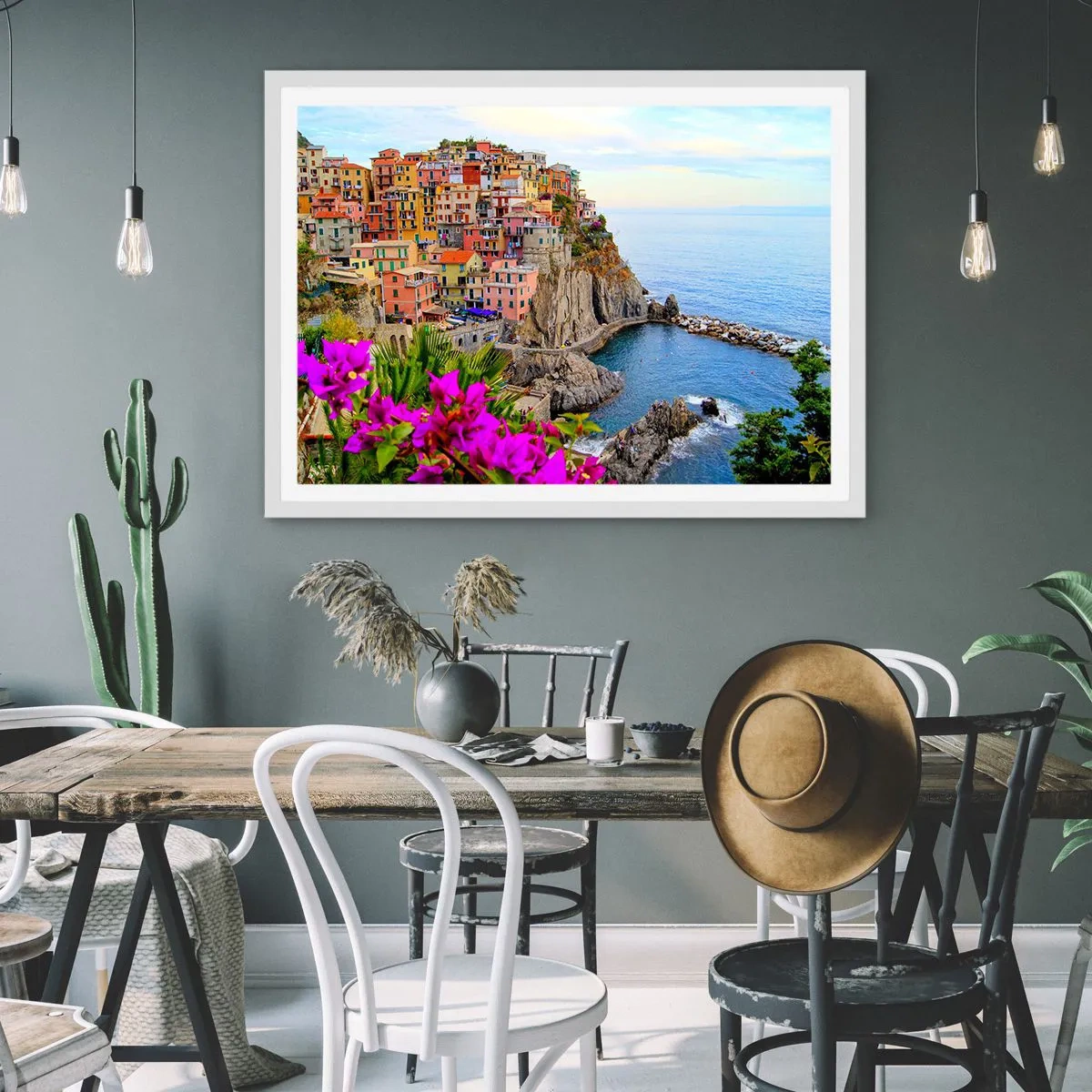 Pôster em moldura branca - A cidade que sorri - 100x70 cm