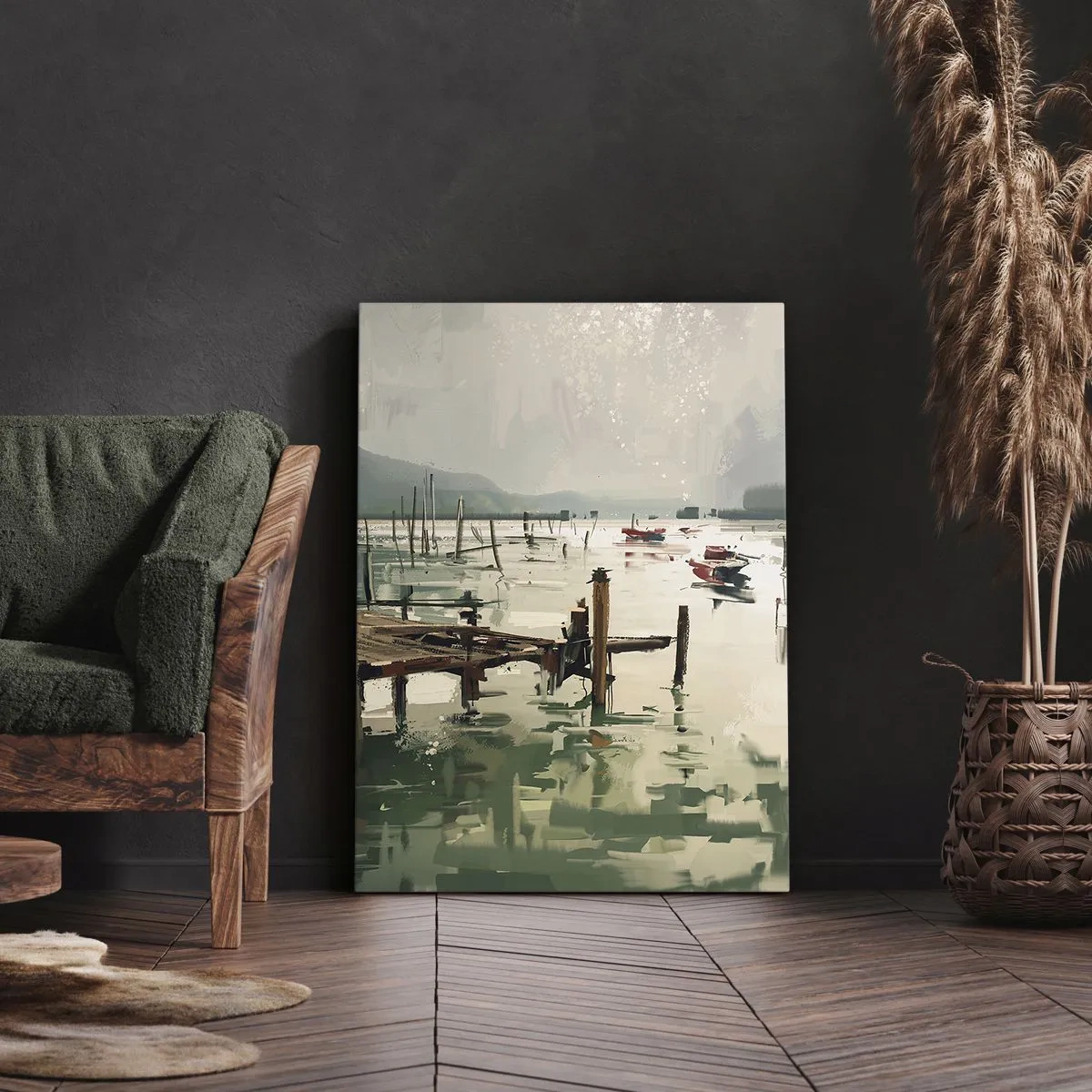 Quadro em tela - Mergulhado na lua derretida - 50x70 cm
