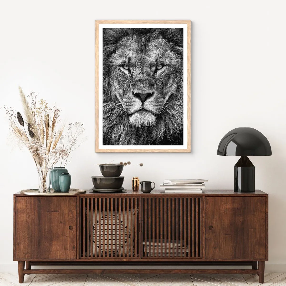 Pôster com moldura de carvalho claro - Em trajes de coroação - 30x40 cm