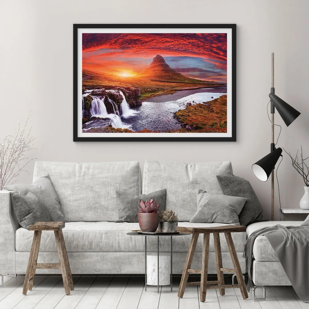 Pôster com moldura preta - A vista da Terra Média - 40x30 cm