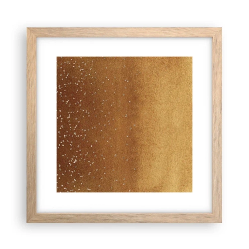 Pôster com moldura de carvalho claro - O nascimento da luz - 30x30 cm