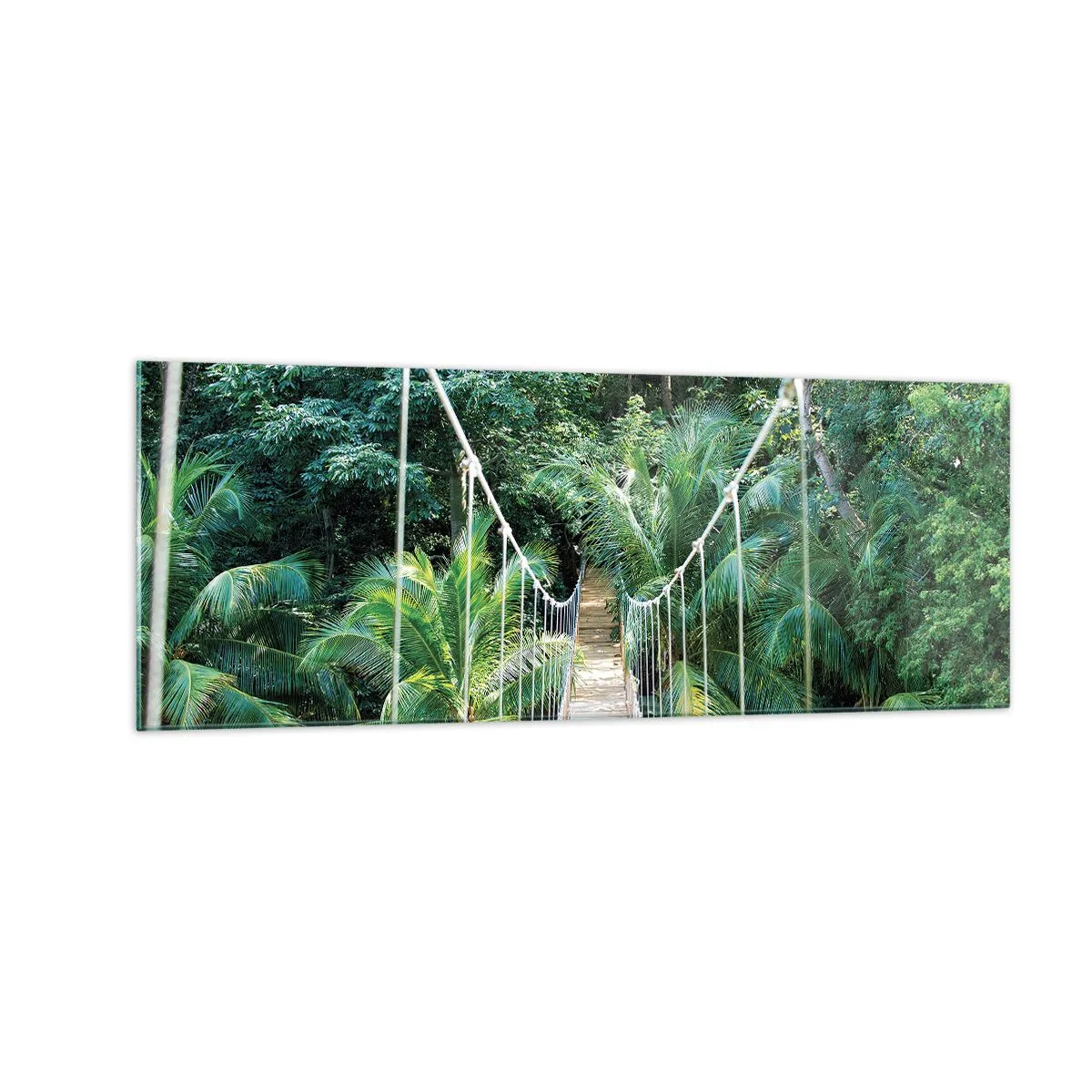 Quadro em vidro - Bem-vindo à selva! - 140x50 cm