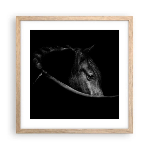 Pôster com moldura de carvalho claro - Príncipe Negro - 40x40 cm
