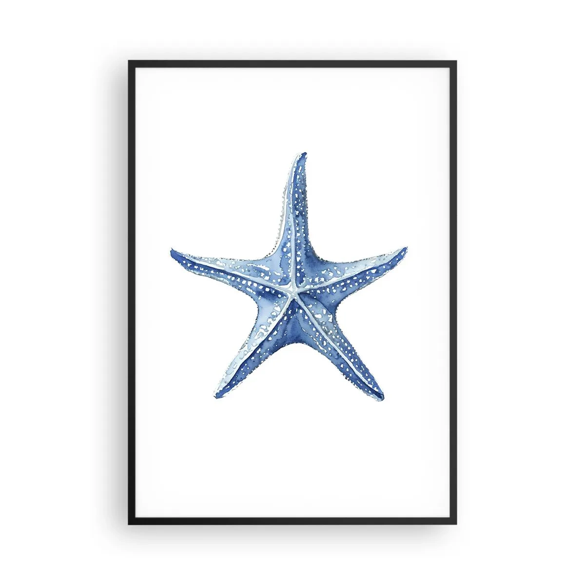 Pôster com moldura preta - Estrela do mar - 70x100 cm