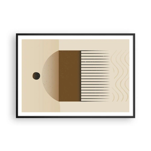 Pôster com moldura preta - Diferentes estados - 100x70 cm