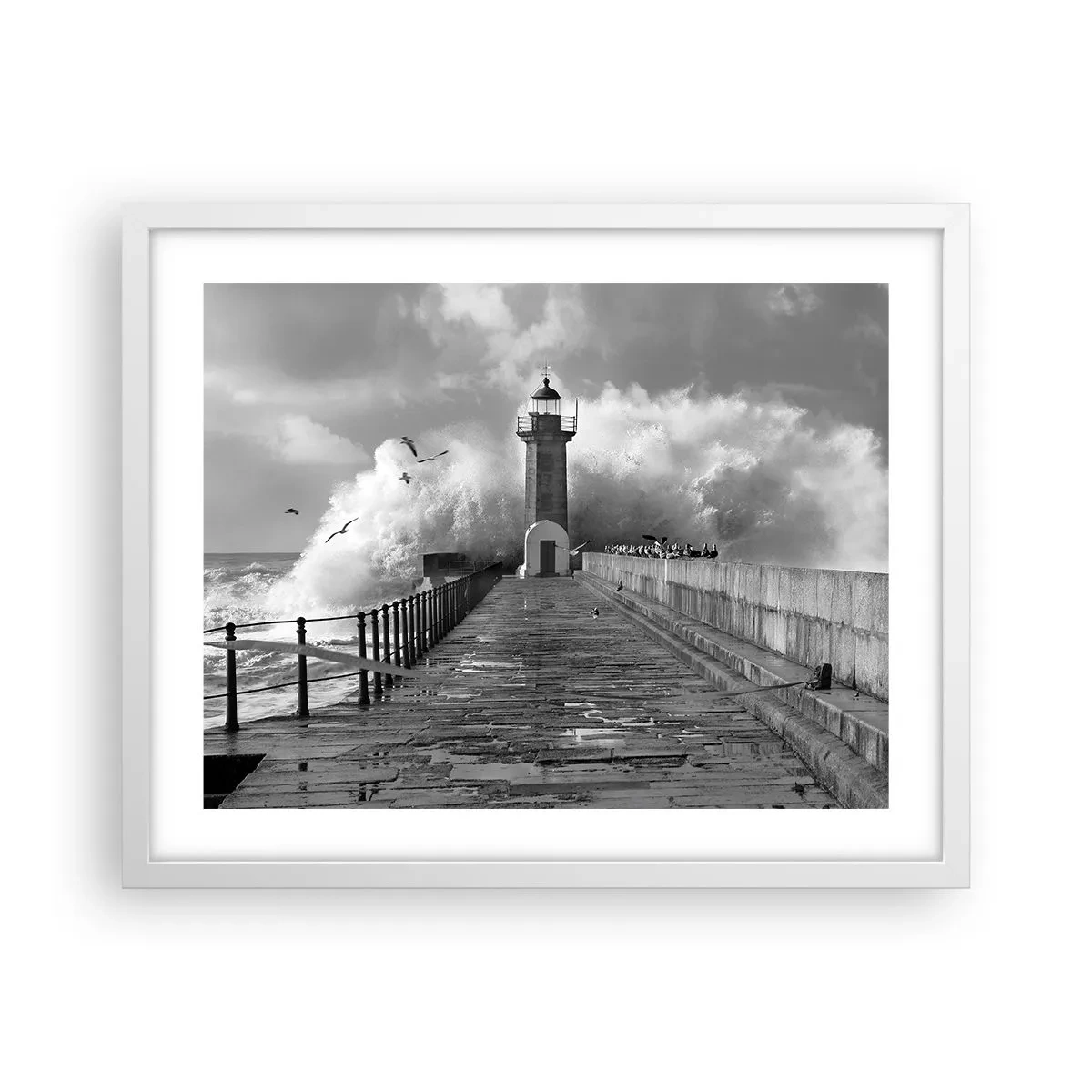 Pôster em moldura branca - Destemida - 50x40 cm