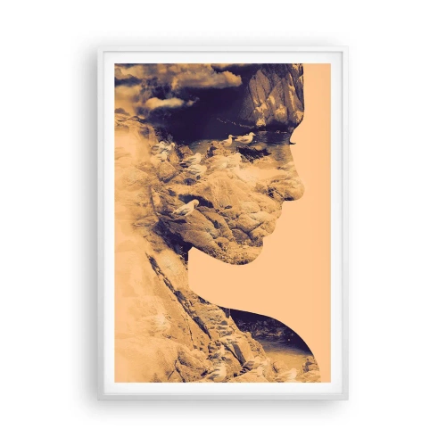 Pôster em moldura branca - Linda por natureza - 70x100 cm