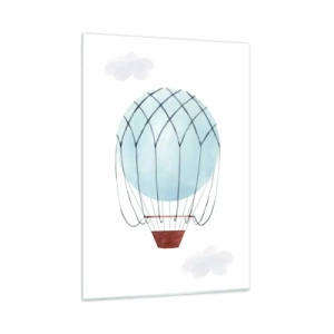 Quadro em vidro - Tudo nas nuvens - 50x70 cm