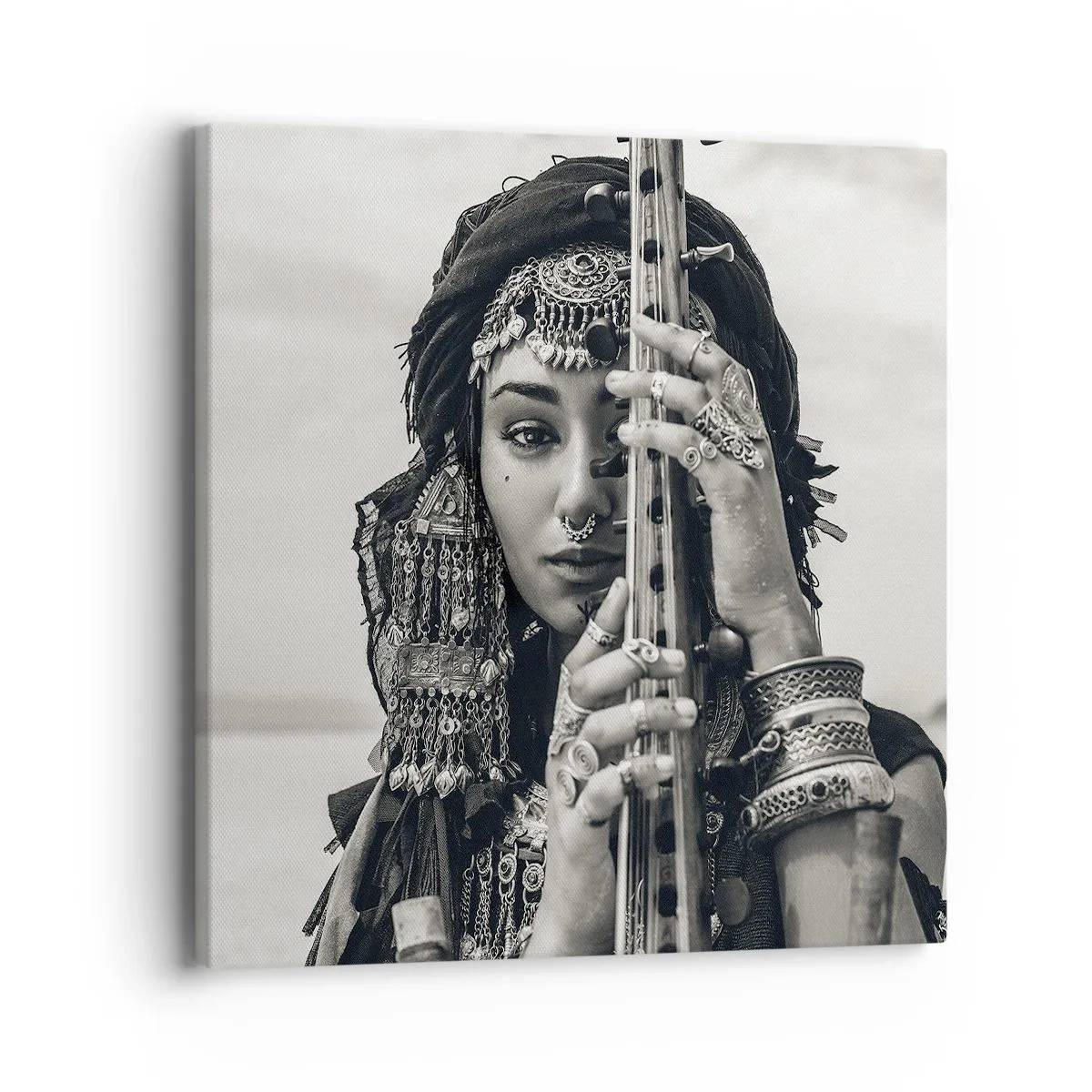 Quadro em tela - A própria música oriental - 40x40 cm