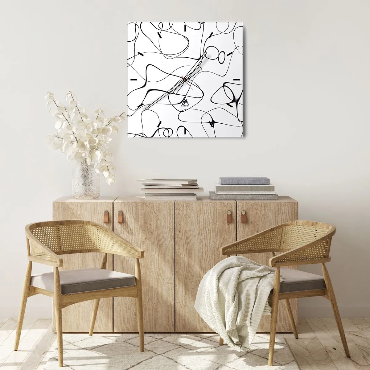 Relógio de parede - Relógio em vidro - Os caminhos da vida, as vicissitudes do destino - 30x30 cm