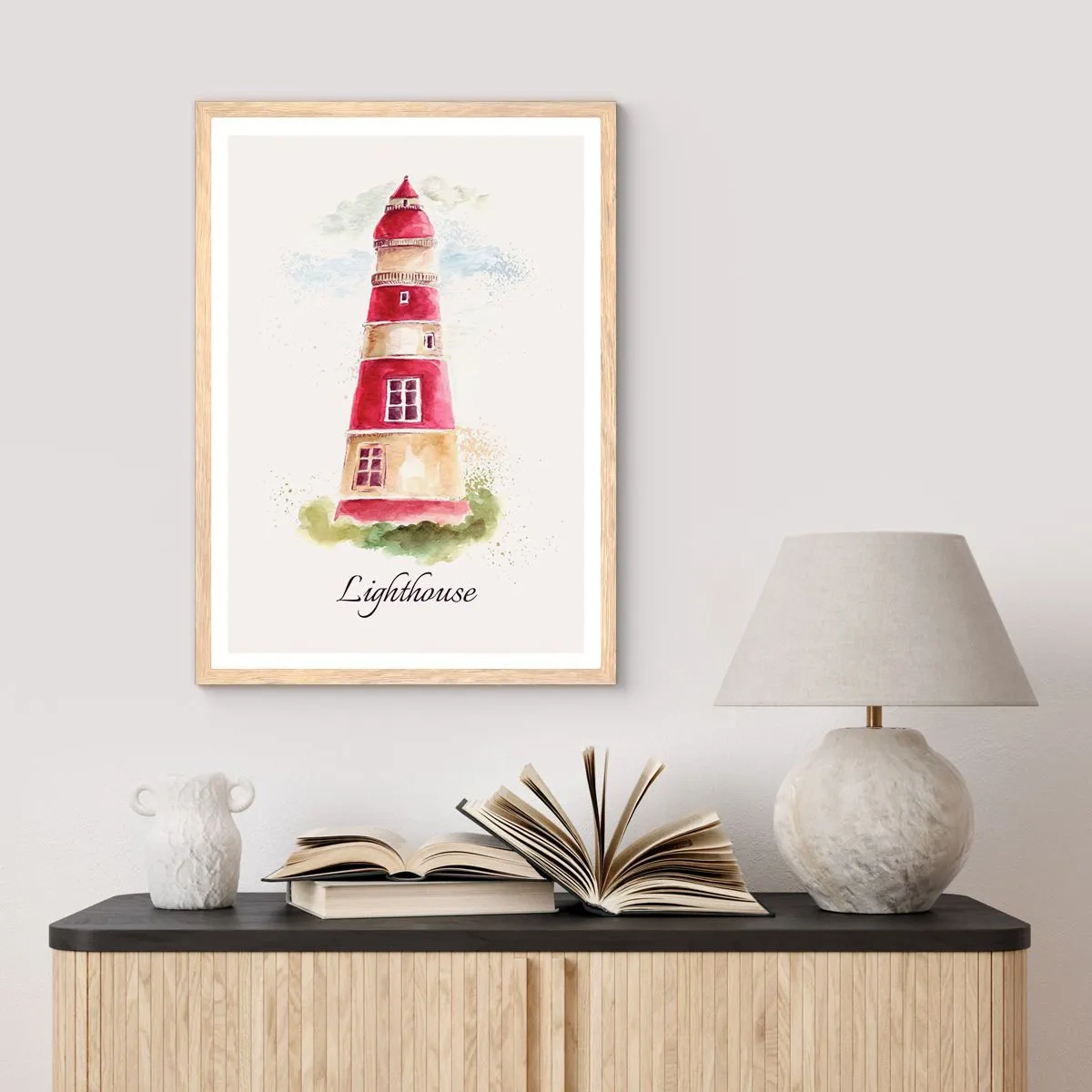 Pôster com moldura de carvalho claro - Sempre há clima - 30x40 cm