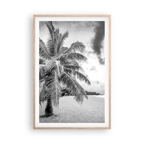 Pôster com moldura de carvalho claro - Quando anseia por solidão... - 61x91 cm