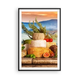 Pôster com moldura preta - Alegria italiana - 61x91 cm