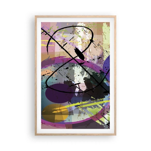 Pôster com moldura de carvalho claro - Pode ir direto ou ao redor - 61x91 cm