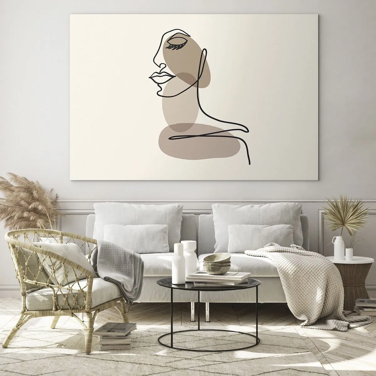 Quadro em vidro - Ouvindo-se a si própria - 100x70 cm