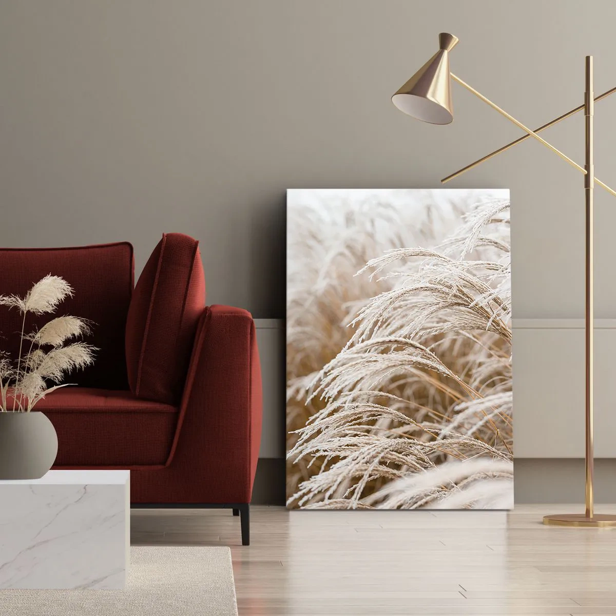 Quadro em tela - Curvar-se ao sol de outono - 70x100 cm