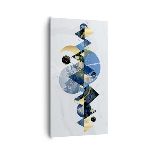 Quadro em tela - Paisagem geométrica - 65x120 cm