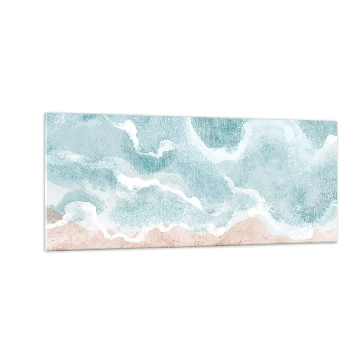 Quadro em vidro - Abstração de nuvem - 100x40 cm