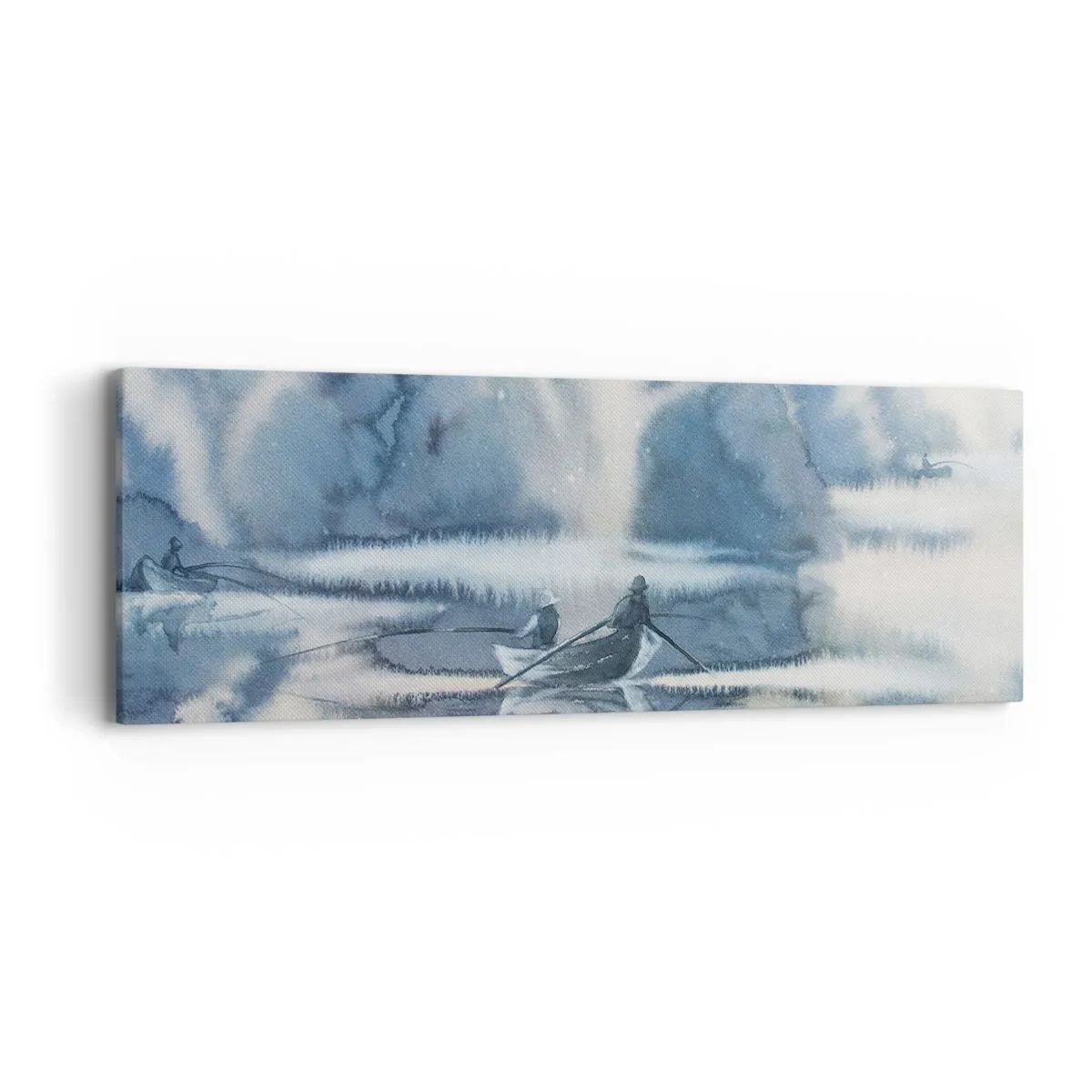 Quadro em tela - Pescadores no seu paraíso - 90x30 cm