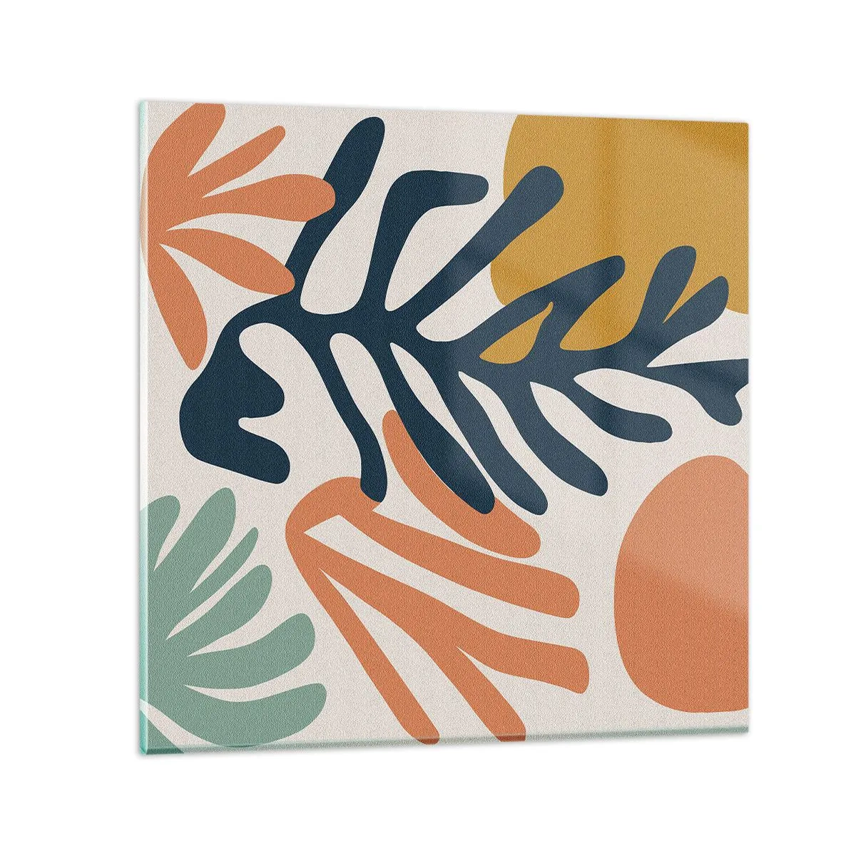 Quadro em vidro - Mares de coral - 70x70 cm