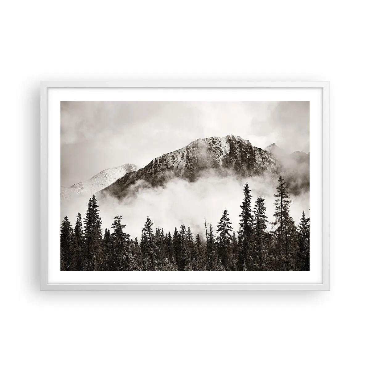 Pôster em moldura branca - O soberano de granito - 70x50 cm