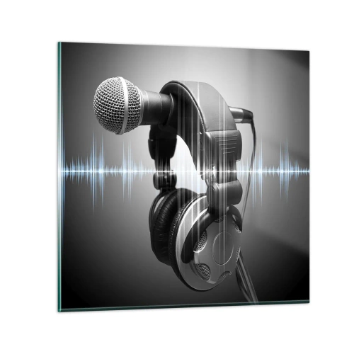 Quadro em vidro - Ainda pode-se ouvir o canto - 30x30 cm