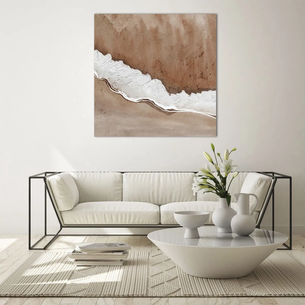 Quadro em vidro - Nas cores da terra - 30x30 cm