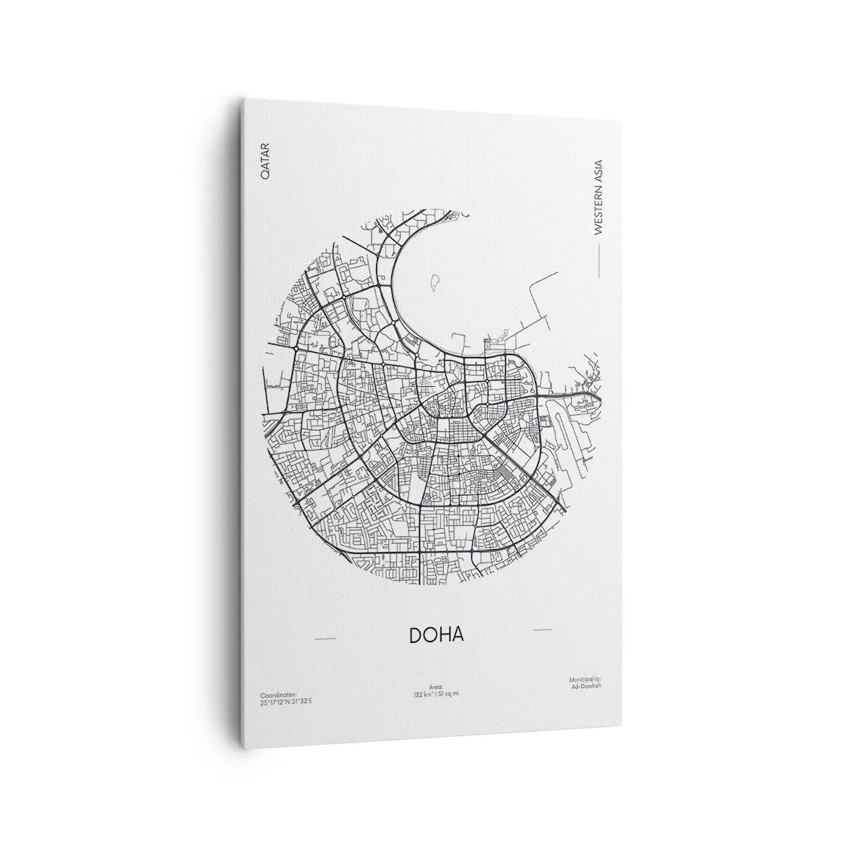 Quadro em tela - Anatomia de Doha - 80x120 cm