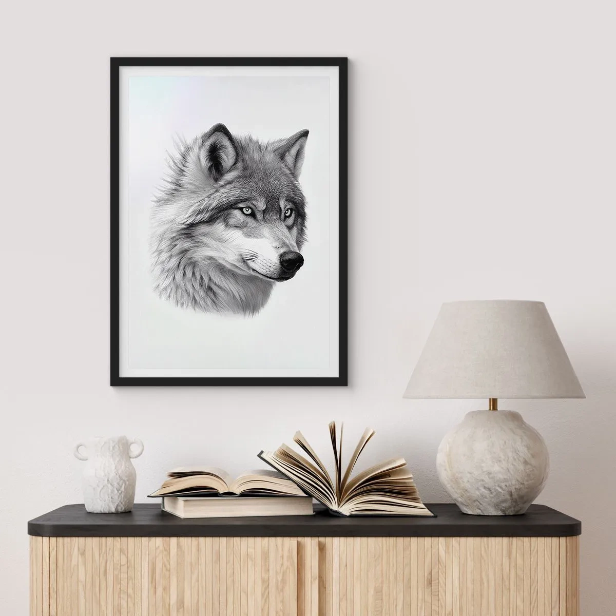 Pôster com moldura preta - Alfa – sem dúvida - 40x50 cm