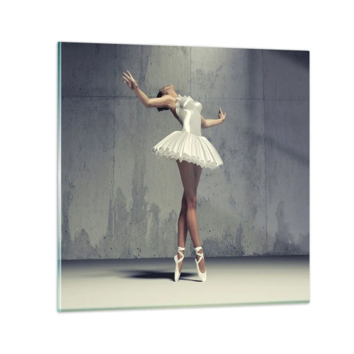 Quadro em vidro - Leve como um pássaro - 60x60 cm