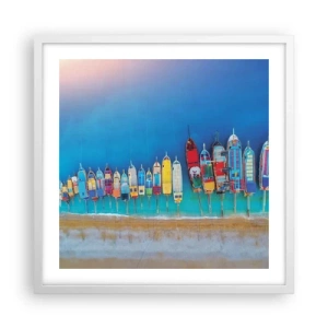 Pôster em moldura branca - Vista panorâmica - 50x50 cm