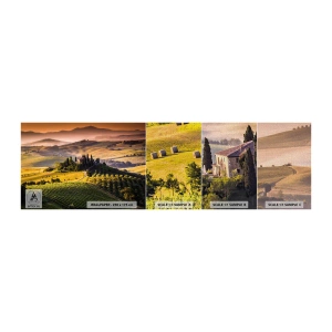 Amostra de papel de parede Premium Canvas - Arcádia - Paisagem toscana - Paisagem, Toscana, Vinhas - 100x30 cm