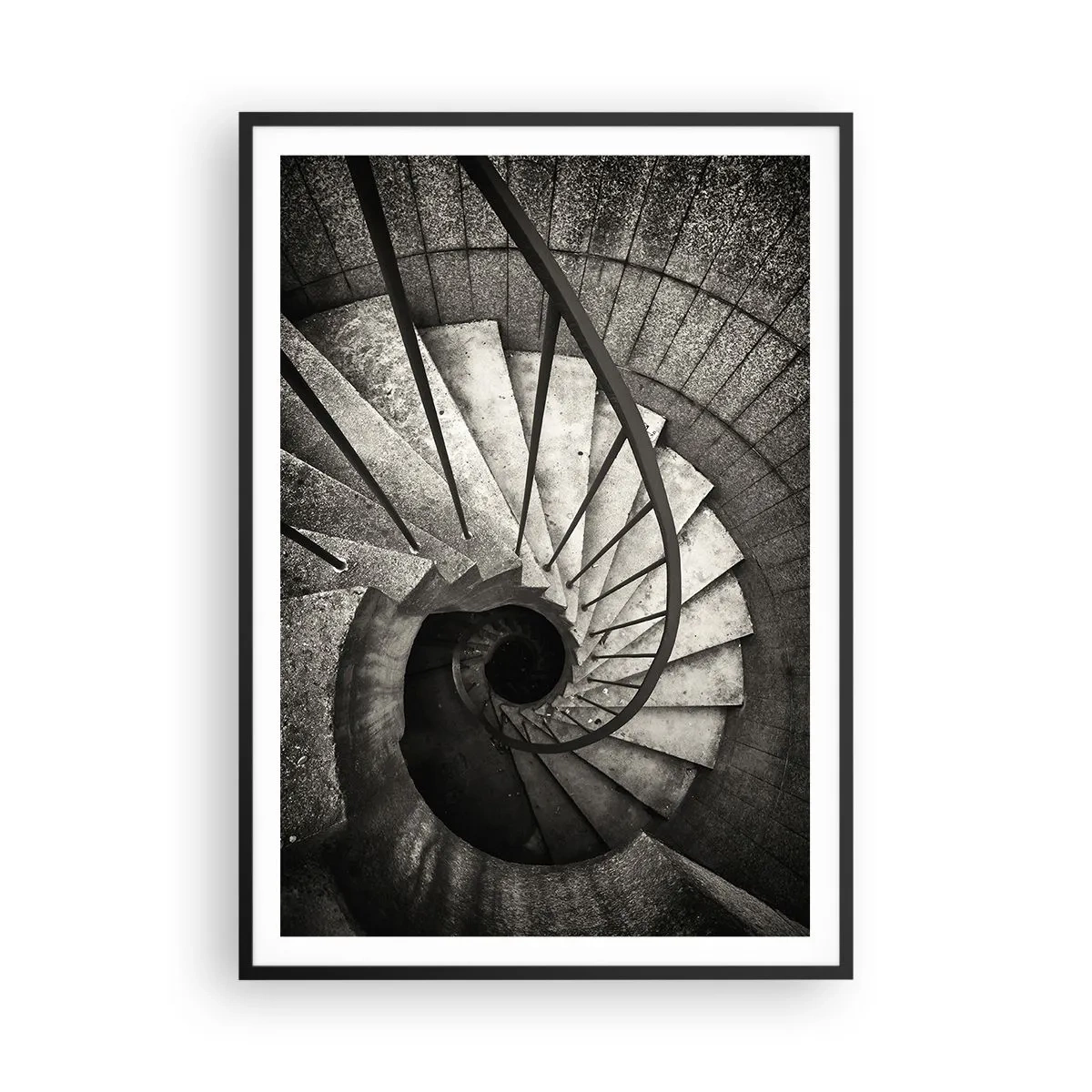 Pôster com moldura preta - Suba as escadas, desça as escadas - 70x100 cm