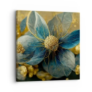 Quadro em tela - Florescer com ouro - 30x30 cm