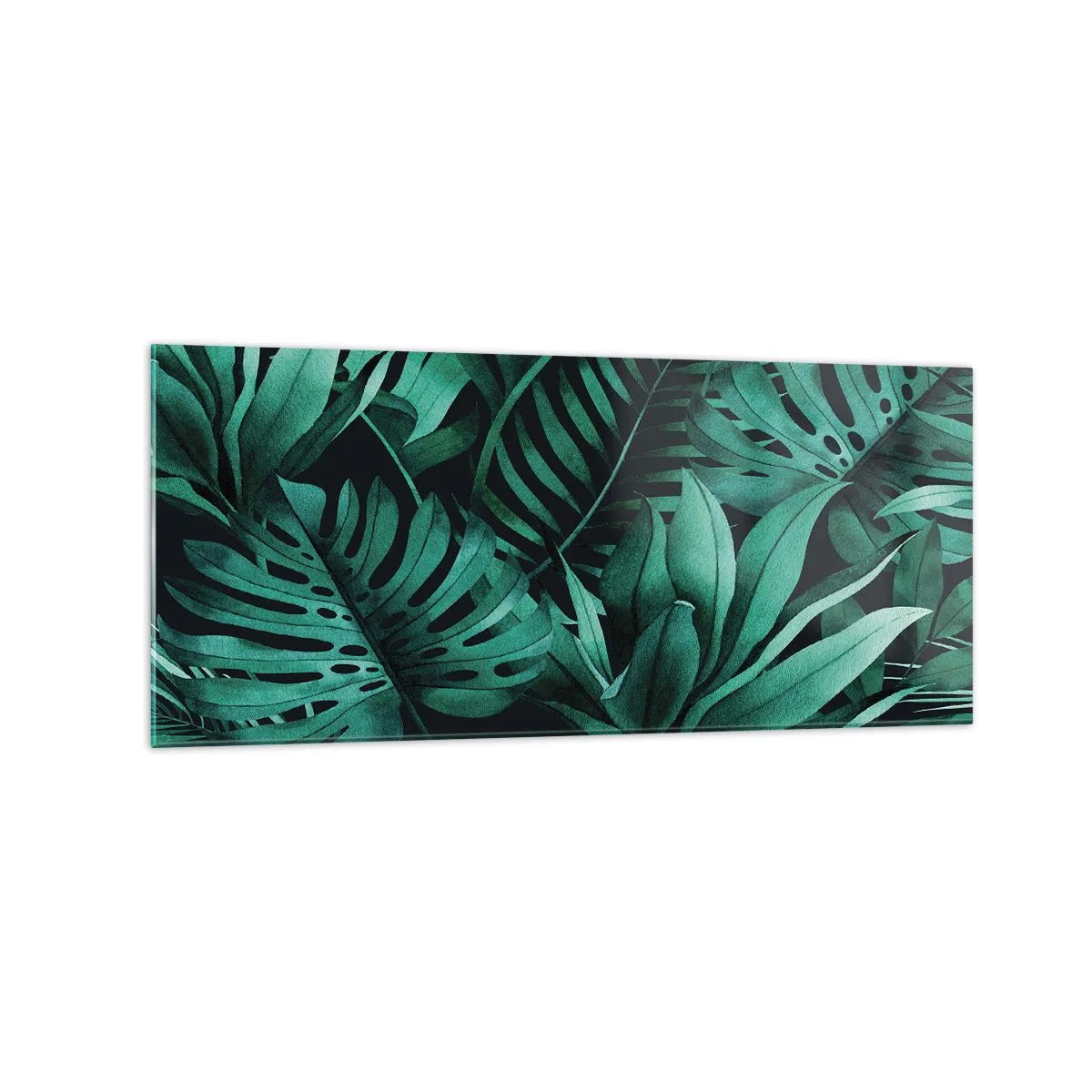 Quadro em vidro - A profundidade da vegetação tropical - 120x50 cm